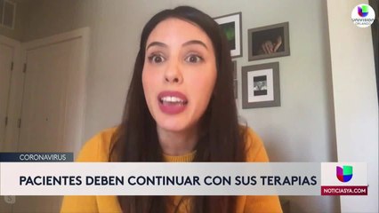 VIDEO: Experta habla sobre recomendaciones de terapias y coronavirus