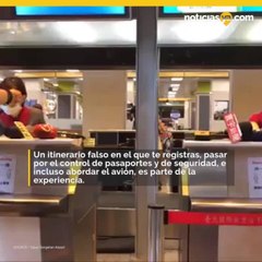 Aeropuerto ofrece vuelos falsos para quienes están desesperados por viajar
