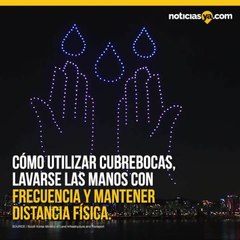 Un increíble espectáculo en honor a los héroes de la pandemia sorprendió a los residentes de Seúl