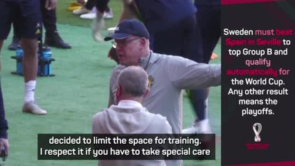 Sweden coach unhappy with limits on training ahead of crunch game with Spain