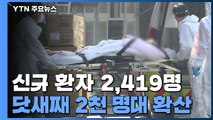 신규 환자 2,419명...주말에도 100명 가까이 늘어 / YTN