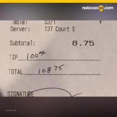 Polica deja propina de 100 dlares a mesera embarazada