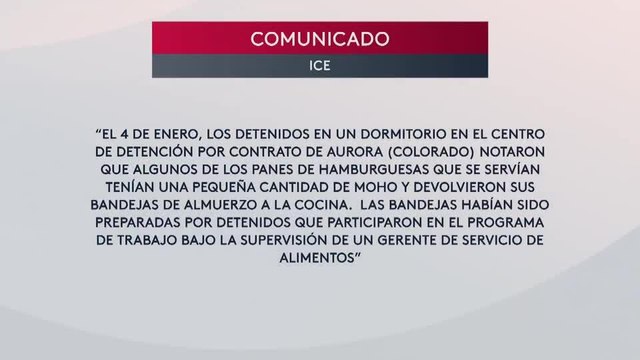 ICE da comida descompuesta a Indocumentados, según denuncian (VIDEO)