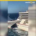 Dos cruceros chocan en Cozumel