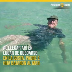 Hombre de 93 cumple su deseo de nadar en el mar por primera vez