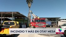 Agencias de bomberos de San Diego presentan problemas para combatir incendio