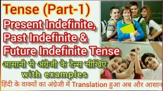 Tense(Part-1)  Present Indefinite, Past Indefinite & Future Indefinite Tense (Simple/Indefinite Tense)