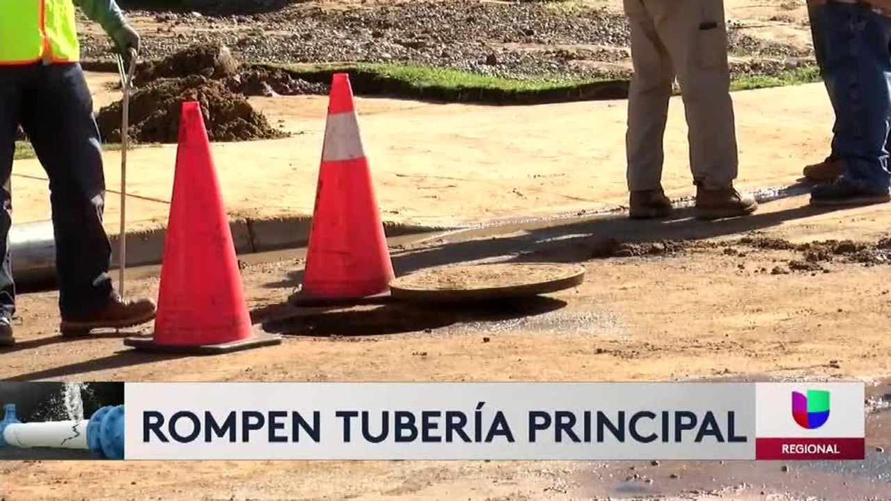 Ruptura en tubería provoca inundación y deja sin agua a North Park 11PM