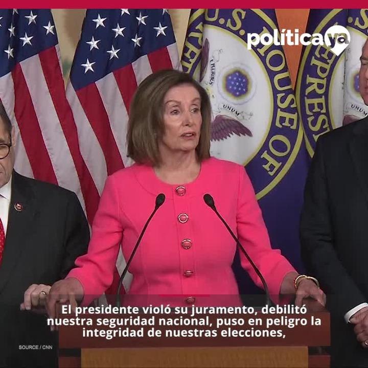 Pelosi habla del impeachment contra Trump tras anunciar fiscales
