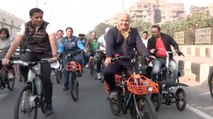 Sisodia's bicycle rally to spread awareness about pollution