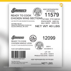 Retiran 2 millones de libras de pollo por metal