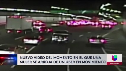 Nuevo video: Mujer se lanza de un Uber en movimiento y es atropellada