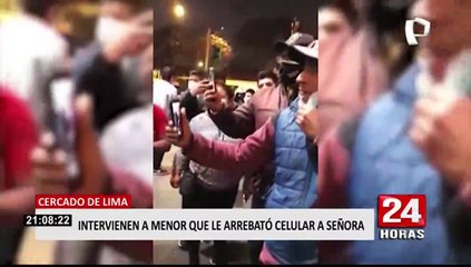 Escuadrón Verde captura a "ahorrito" un roba celulares en el Cercado de Lima