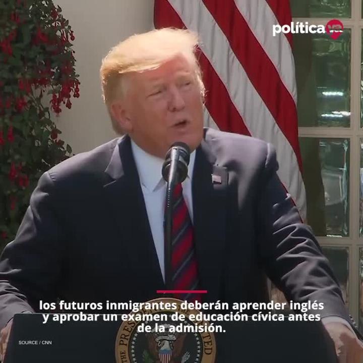 Trump dice que los inmigrantes tendrán que hablar inglés
