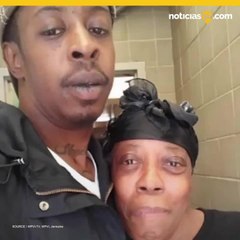 Escala edificio para rescatar a su madre de incendio