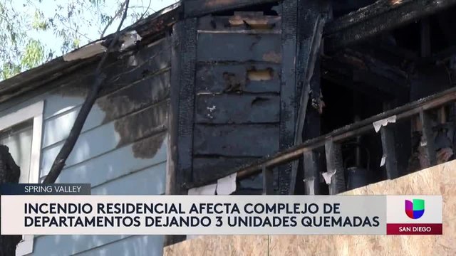 Incendio en complejo de apartamentos en Spring Valley