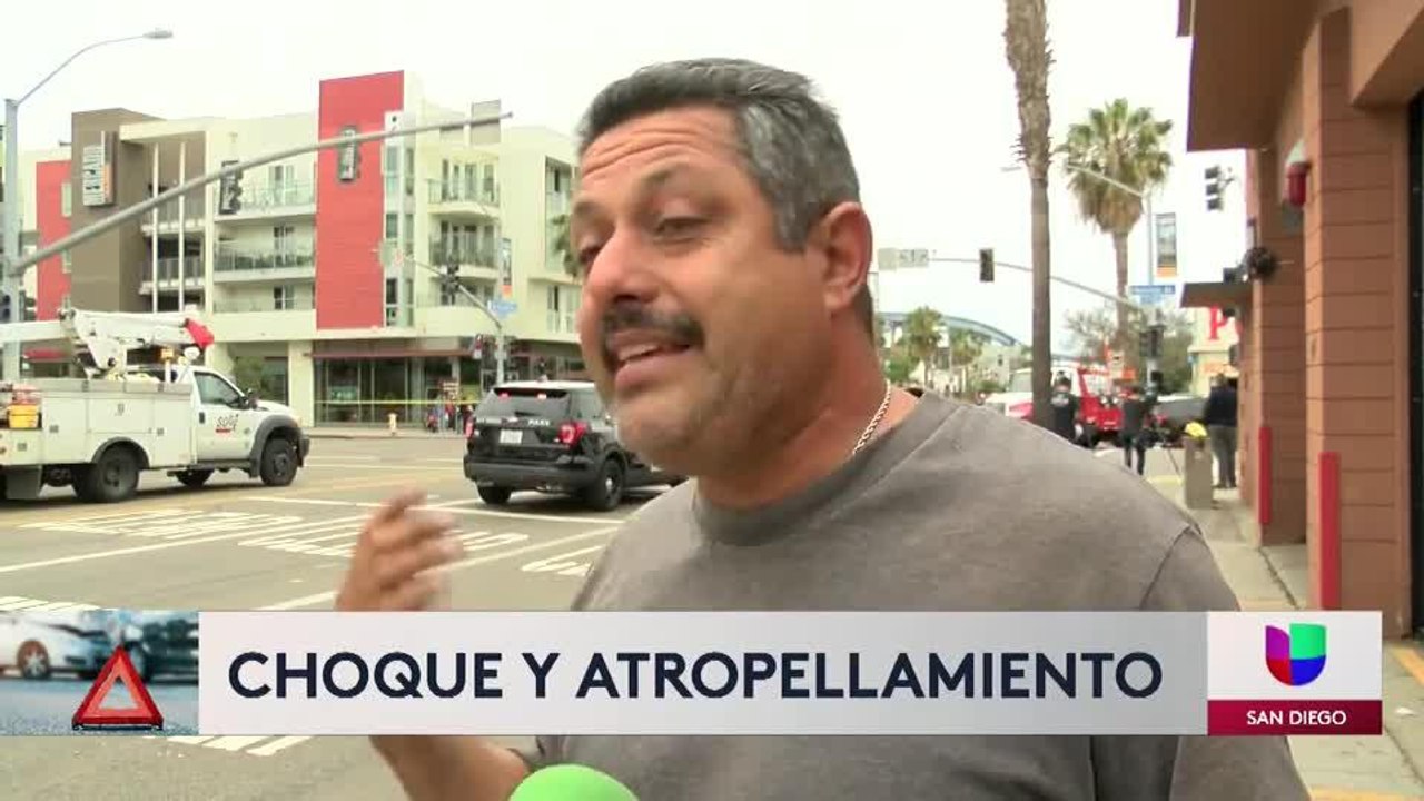 Choque y atropellamiento en Barrio Logan