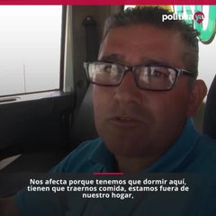 Frontera casi cerrada a camiones de carga de M%c3%a9xico.mp4