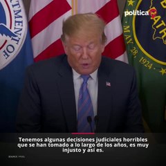 Trump dice que EE.UU. está lleno