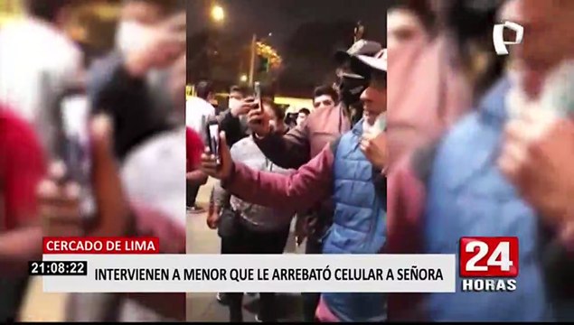 Escuadrón Verde captura a ahorrito un roba celulares en el Cercado de Lima