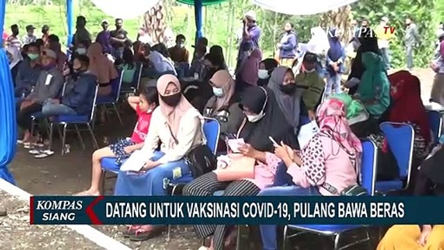 Di Jember, Beras 2 Kilogram Bisa Dibawa Pulang Warga yang Datang Untuk Vaksinasi Covid-19
