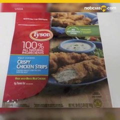 Retiran 69 mil lb de tiras de pollo Tyson por contener materiales extraños
