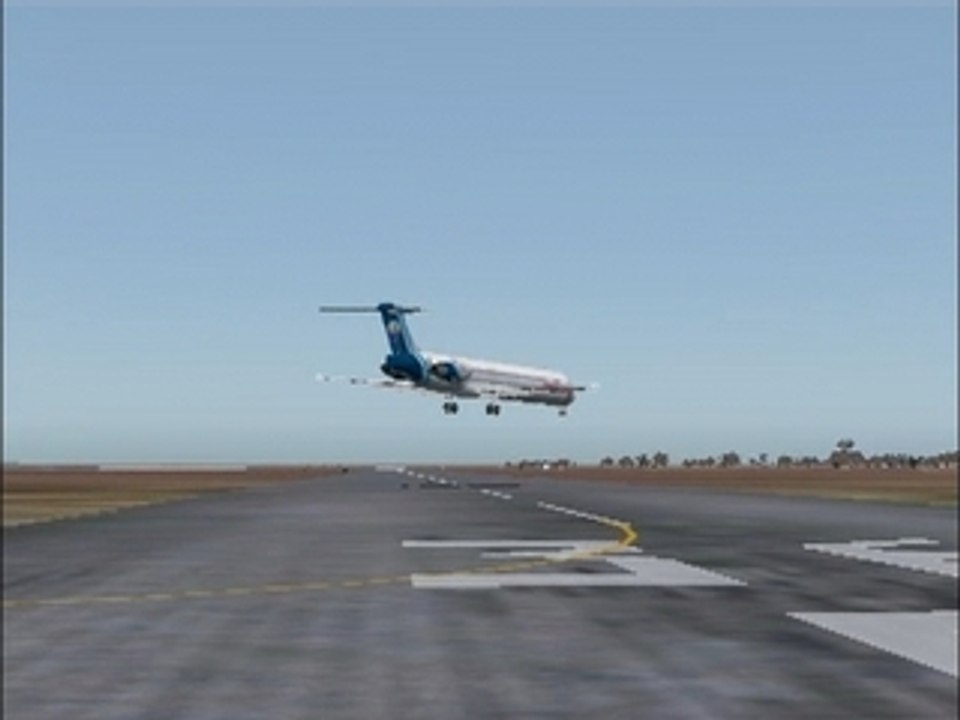 Crosswind with a MD82