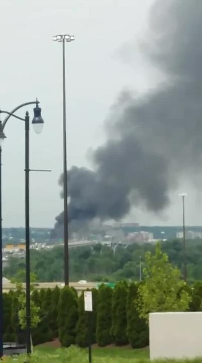 Video incnedio en el puente