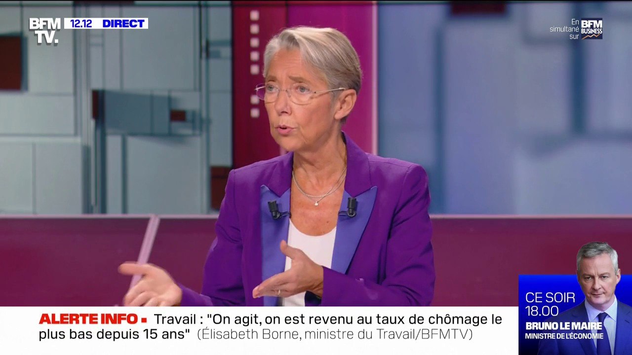 Élisabeth Borne: "On a 300.000 emplois qui sont durablement non pourvus"