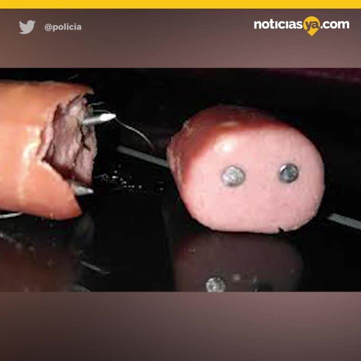 Salchicha con clavos