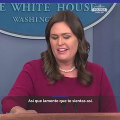 Niño pone a temblar a vocera de Trump con pregunta sobre tiroteos