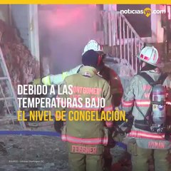 Bomberos luchan contra fuego y hielo DMV