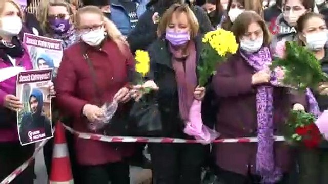 Kadınlar Samuray kılıcıyla öldürülen Başak Cengiz için eylem düzenlendi