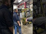 Mechanic Dad Uses Engine Hoist as Baby Swing
