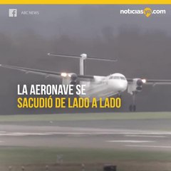 AVIONES LUCHAN CONTRA EL VIENTO PARA PODER ATERRIZAR EN ALEMANIA