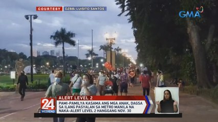 Pami-pamilya kasama ang mga anak, dagsa sa ilang pasyalan sa Metro Manila na naka-Alert Level 2 hanggang Nov. 30 | 24 Oras Weekend