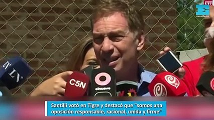 Santilli votó en Tigre y destacó que "somos una oposición responsable, racional, unida y firme"