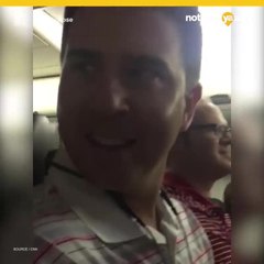 Anuncio embarazo en avion