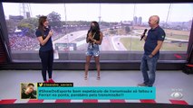 A ginasta Rebeca Andrade conversou com Glenda Kozlowski e Elia Junior no Show do Esporte. Rebeca dará a bandeirada final no GP de São Paulo. #F1naBand