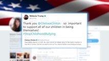 Melania agradece tuit de Chelsea Clinton