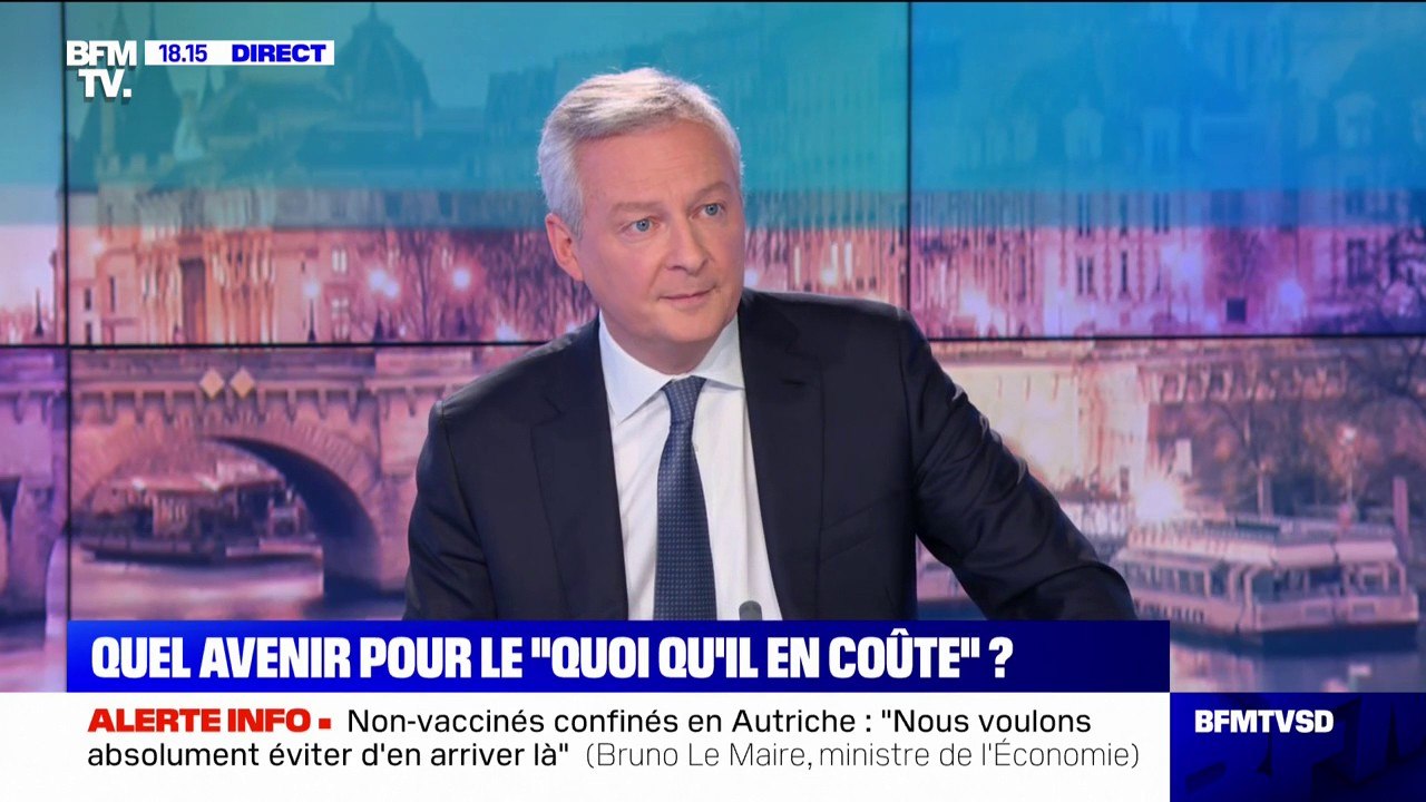Bruno Le Maire: "Partout où il y aura des mesures contraignantes, nous maintiendrons des mesures de soutien"