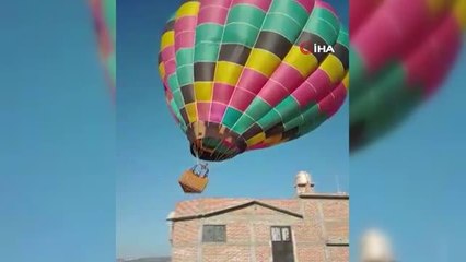 Meksika'da sıcak hava balonu eve çarptı