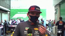 Max Verstappen lamentou perder a liderança do GP de São Paulo para Lewis Hamilton, mas reforçou: 