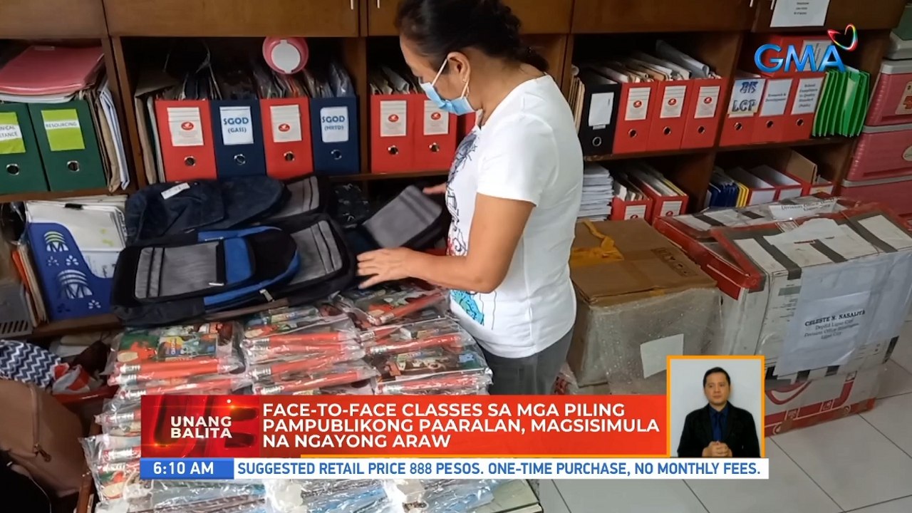Face-to-face classes sa mga piling pampublikong paaralan, magsisimula na ngayong araw | UB