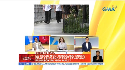 Sa tingin n'yo, hanggang anong edad lang ang dapat payagang pumasok sa mga mall? | UB