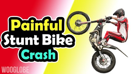 'SICKENING bike crash leaves rider with a broken heel *STUNT FAIL*'