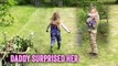 '4-year-old girl BEYOND EXCITED as military dad returns home after several months'