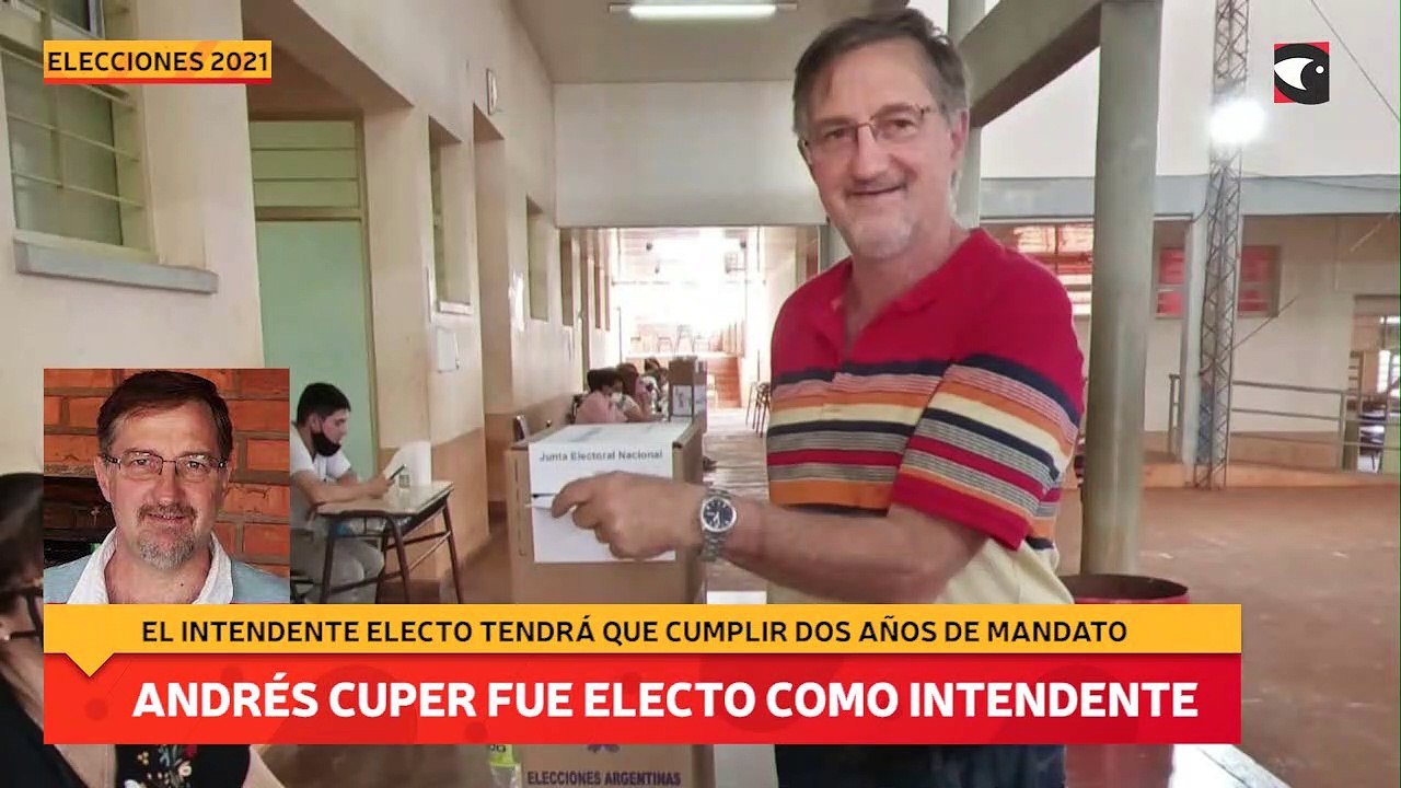 Andrés Cuper fue electo como intendente