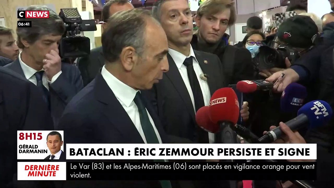 Eric Zemmour réitère ses propos contre François Hollande en marge des commémorations des attaques du 13 Novembre : "Il n’a pas protégé les Français. Il a pris une décision absolument criminelle"