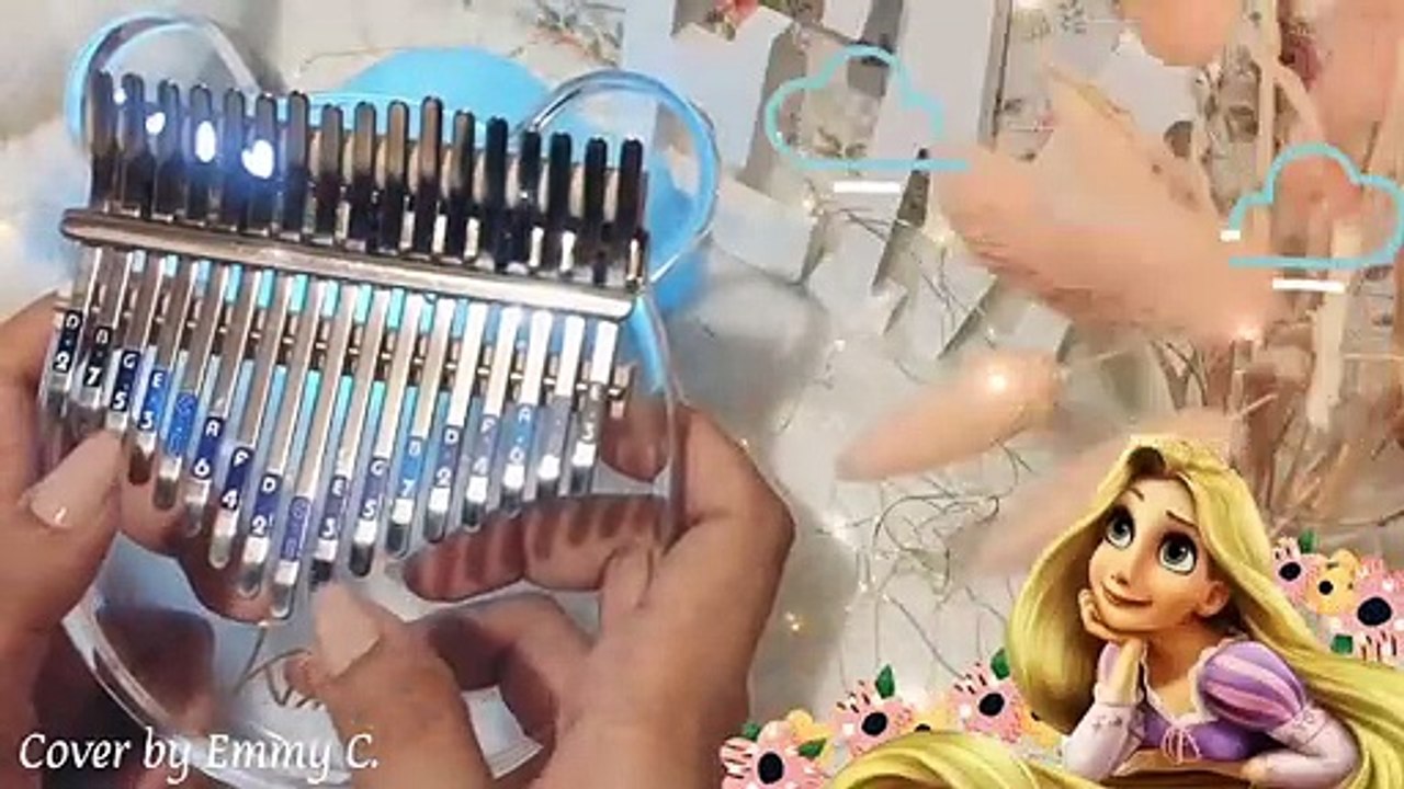 I See The Light (Tangled OST) - Mandy Moore & Zachary Levi - Kalimba Tutorial  with Tabs & Lyrics_2